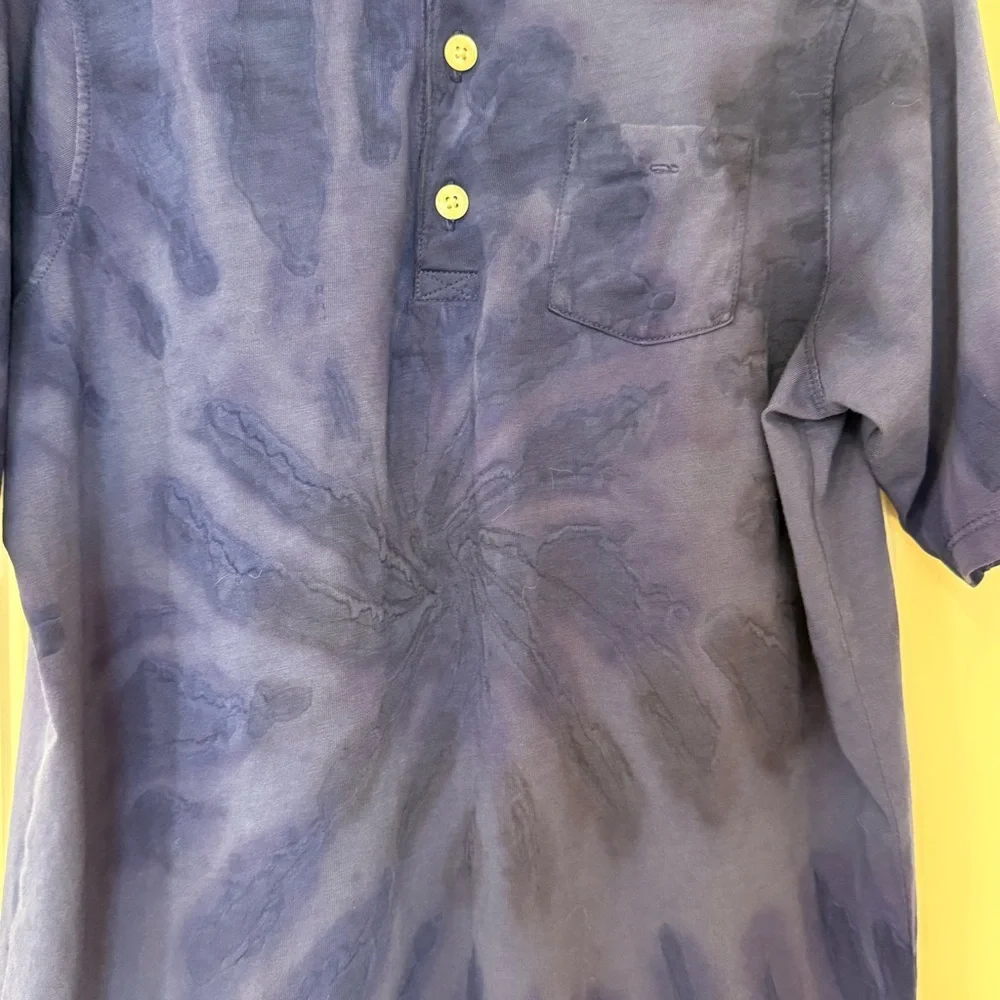 B. Braddy Juniors Blue Tie Dye Polo Shirt